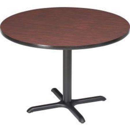 NATIONAL PUBLIC SEATING Interion 42 Round Restaurant Table, Mahogany CTXB42RMY